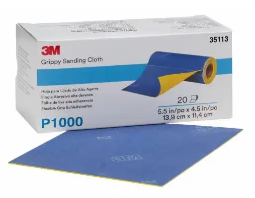 Абразивна гнучка тканина 3M Grippy Sanding Cloth 35113 (P1000, 137.5х112.5мм)