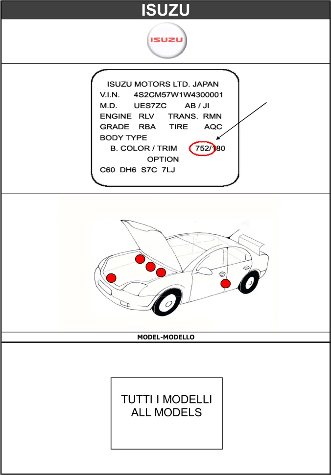 vin код Isuzu