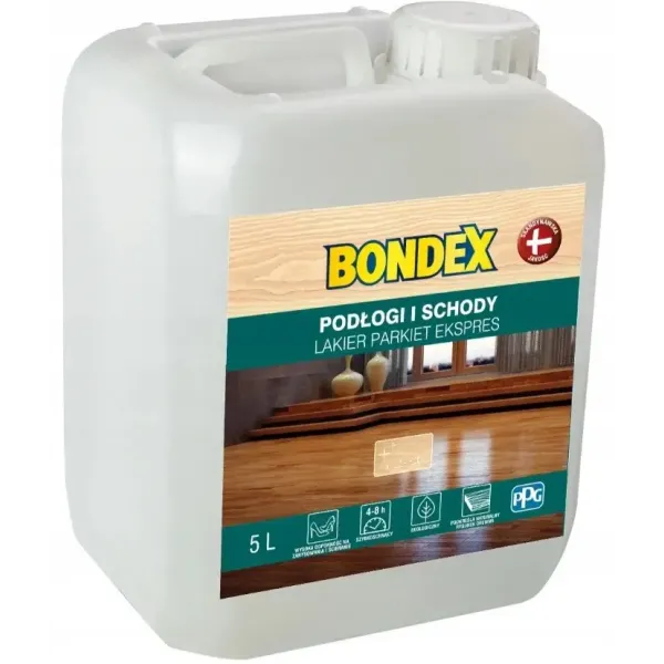 Лак для підлоги та сходів Bondex Parkiet Ekspres 5л
