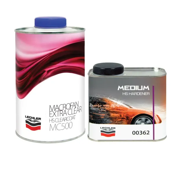 Лак акриловий Lechler Macrofan HS Extra Clearcoat MC500 / Затверджувач стандартний Lechler Medium HS Hardener